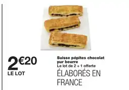 Monoprix Suisse pépites chocolat pur beurre offre
