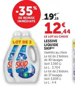 Super U Lessive liquide skip offre