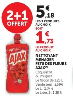 Super U Nettoyant menager fete des fleurs ajax offre