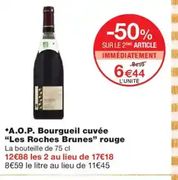 Monoprix LES ROCHES BRUNES A.O.P. Bourgueil cuvée rouge offre