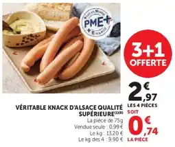 Super U Véritable knack d'alsace qualité supérieure offre