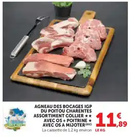 Super U Agneau des bocages igp du poitou charentes assortiment collier avec os + poitrine avec os a mijoter offre