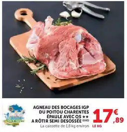 Super U Agneau des bocages igp du poitou charentes épaule avec os a rôtir semi desossée offre