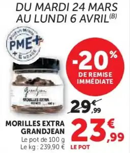 Super U Morilles extra grandjean offre