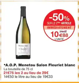 Monoprix A.O.P. Menetou Salon Fleuriet blanc offre