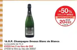 Monoprix A.O.P. Champagne Devaux Blanc de Blancs offre