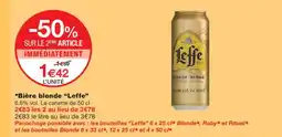 Monoprix LEFFE Bière blonde offre