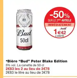 Monoprix BUD Bière Peter Blake Edition offre