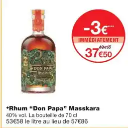 Monoprix DON PAPA Rhum Masskara offre