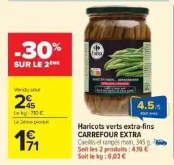Carrefour Market Haricots verts extra-fins CARREFOUR EXTRA offre