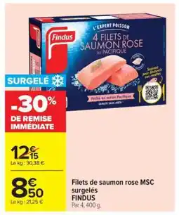 Carrefour Filets de saumon rose MSC surgelés offre