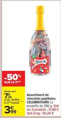 Carrefour Assortiment de chocolats papillotes CELEBRATIONS offre