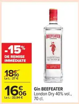 Carrefour Gin Beefeater offre