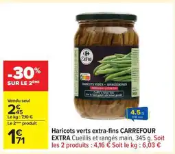 Carrefour Haricots verts extra-fins CARREFOUR EXTRA offre