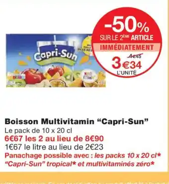 Monoprix CAPRI-SUN Boisson Multivitamin offre