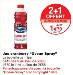 Monoprix OCEAN SPRAY Jus cranberry offre
