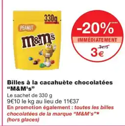 Monoprix M&M'S Billes à la cacahuète chocolatées offre