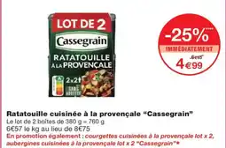 Monoprix CASSEGRAIN Ratatouille cuisinée à la provençale offre