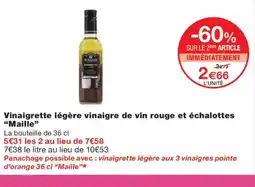 Monoprix MAILLE Vinaigrette légère vinaigre de vin rouge et échalottes offre