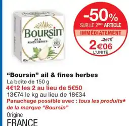 Monoprix BOURSIN ail & fines herbes offre