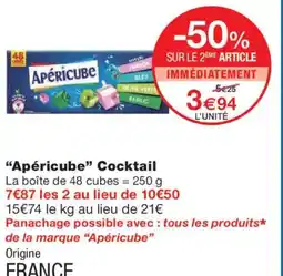 Monoprix APÉRICUBE Cocktail offre