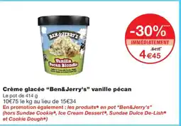 Monoprix BEN & JERRY'S Crème glacée vanille pécan offre
