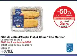 Monoprix CITÉ MARINE Filet de colin d'Alaska Fish & Chips offre