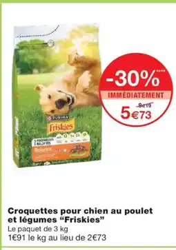 Monoprix FRISKIES Croquettes pour chien au poulet et légumes offre