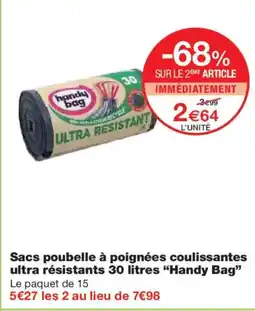 Monoprix HANDY BAG Sacs poubelle à poignées coulissantes ultra résistants offre