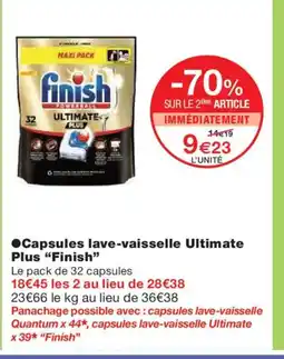 Monoprix FINISH Capsules lave-vaisselle Ultimate Plus offre