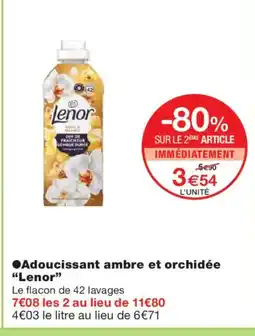 Monoprix LENOR Adoucissant ambre et orchidée offre