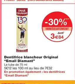 Monoprix EMAIL DIAMANT Dentifrice blancheur Original offre