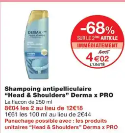 Monoprix HEAD & SHOULDERS Shampoing antipelliculaire Derma x PRO offre
