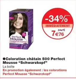 Monoprix SCHWARZKOPF Coloration châtain 500 Perfect Mousse offre
