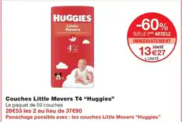 Monoprix HUGGIES Couches Little Movers T4 offre