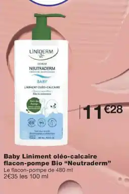 Monoprix NEUTRADERM Baby Liniment oléo-calcaire flacon-pompe Bio offre