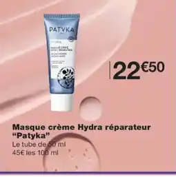 Monoprix PATYKA Masque crème Hydra réparateur offre