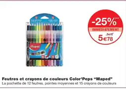 Monoprix MAPED Feutres et crayons de couleurs Color 'Peps offre