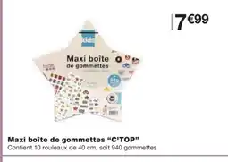 Monoprix C'TOP Maxi boîte de gommettes offre