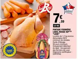 E.Leclerc LOUÉ Pintade fermière label rouge igp offre