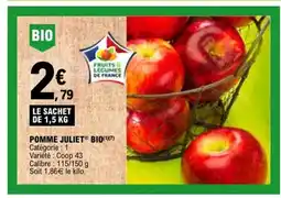 E.Leclerc Pomme juliet bio offre