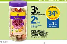 E.Leclerc MAITRE PRUNILLE Apéro mix salé mélange japonais offre