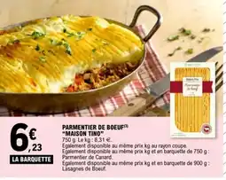E.Leclerc MAISON TINO Parmentier de boeuf offre