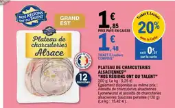 E.Leclerc NOS RÉGIONS ONT DU TALENT Plateau de charcuteries alsaciennes offre