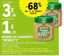 E.Leclerc MENGUY'S Beurre de cacahuète offre
