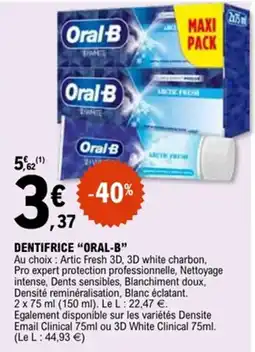 E.Leclerc ORAL-B Dentifrice offre