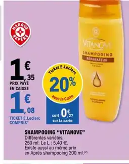 E.Leclerc VITANOVE Shampooing offre