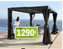 E.Leclerc Tonnelle bioclimatique 4x3+ rideaux offerts offre