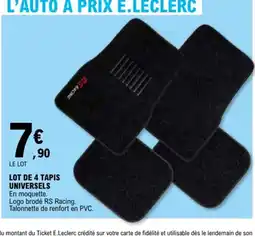 E.Leclerc Lot de 4 tapis universels offre