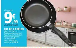 E.Leclerc Lot de 2 poêles offre